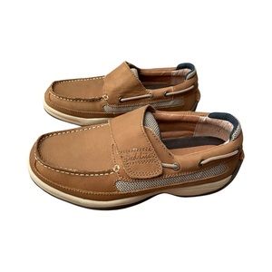 Pedilite Adjustable Width Neuropathy Oliver Tan Deck Shoes Men's 9 Wide